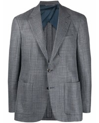 Canali Houndstooth Check Single Breasted Blazer