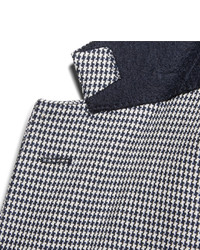 Mp Massimo Piombo Slim Fit Houndstooth Cotton And Linen Blend Blazer