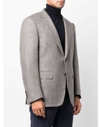 Canali Single Breasted Houndstooth Blazer