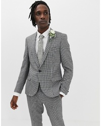 Twisted Tailor Super Skinny Suit Jacket In Cut And Sew Houndstooth