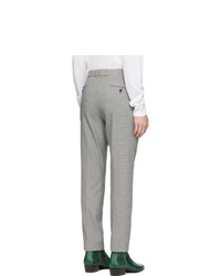 Balmain Black And White Houndstooth Tailored Fit Trousers