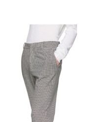 Balmain Black And White Houndstooth Tailored Fit Trousers