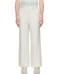 young n sang Gray Houndstooth Trousers