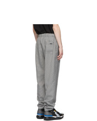 Fendi White And Black Micro Houndstooth Trousers
