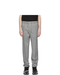 Fendi White And Black Micro Houndstooth Trousers