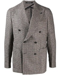 Tagliatore Houndstooth Double Breasted Blazer