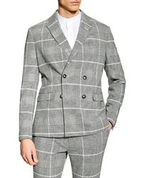 Topman Skinny Fit Check Suit Jacket