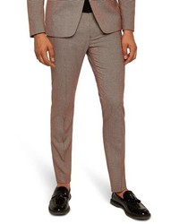 Topman Houndstooth Skinny Fit Trousers
