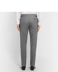 Kingsman Grey Houndstooth Wool Suit Trousers