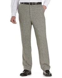 Oak Hill Houndstooth Linen Blend Flat Front Dress Pants Casual Male Xl