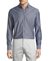 Grey Houndstooth Long Sleeve Shirt