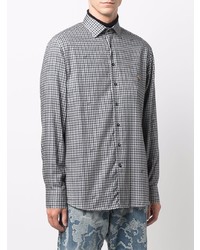 Etro Embroidered Logo Check Print Shirt