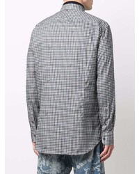 Etro Embroidered Logo Check Print Shirt