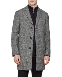 Reiss Kennard Regular Fit Houndstooth Overcoat