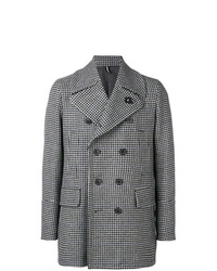Grey Houndstooth Pea Coat