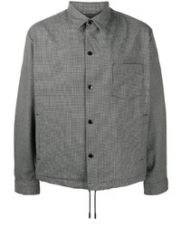 Grey Houndstooth Shirt Jacket