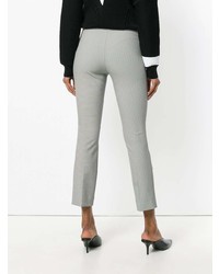 Theory Houndstooth Print Cropped Skinny Trousers