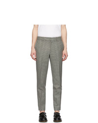 Grey Houndstooth Wool Chinos