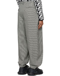 Comme Des Garcons Homme Plus Black White Wool Houndstooth Balloon Trousers