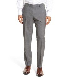 BOSS Genesis Flat Front Houndstooth Wool Trousers