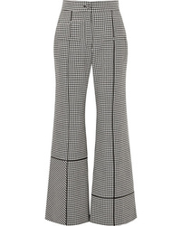 Loewe Med Houndstooth Wool Wide Leg Pants