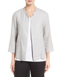 Eileen Fisher Double Weave Organic Linen Cotton Jacket