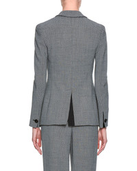 Giorgio Armani Herringbone One Button Suiting Jacket Gray