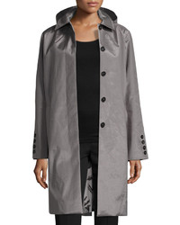 Jane Post Hooded Tech Fabric Jacket Gray