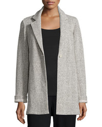 Eileen Fisher Twisted Terry Long Jacket Petite