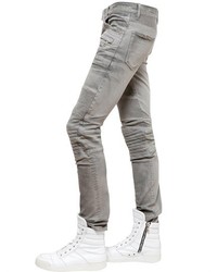 Balmain 16cm Stretch Cotton Denim Jeans