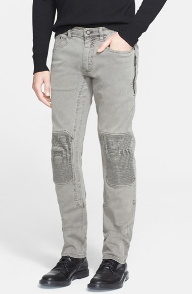 grey moto jeans