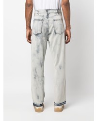 Laneus Bleached Wash Denim Jeans