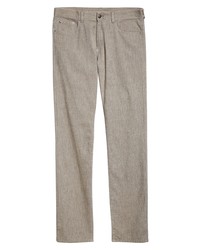 Canali Classic Fit Stretch Jeans In Brown At Nordstrom