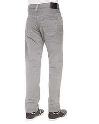 True Religion Dean Gray Geo Quilted Patch Jeans