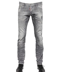 DSquared 18cm Grey Wash Stretch Denim Jeans