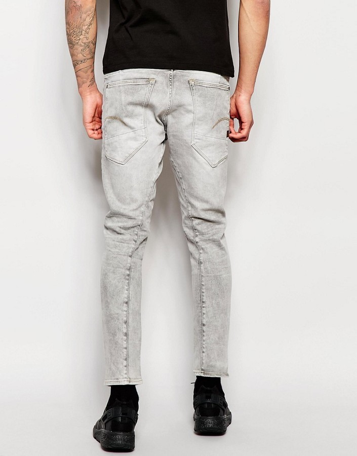 Buy Men Grey Light Super Slim Fit Jeans Online - 766599