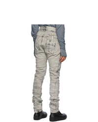 Boris Bidjan Saberi Grey Crinkled Jeans