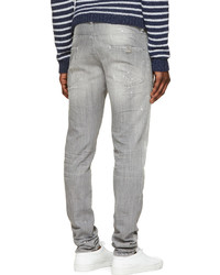 DSQUARED2 Grey Distressed Painted Cool Guy Jeans