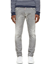 DSQUARED2 Grey Distressed Painted Cool Guy Jeans