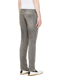 Dolce & Gabbana Grey Faded Slim Jeans