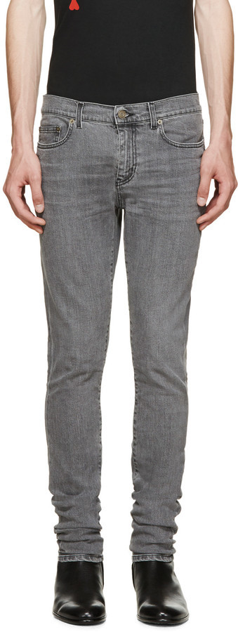 saint laurent grey jeans