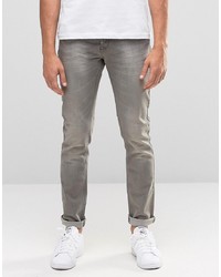 United Colors of Benetton Grey Wash Jeans In Skinny Fit 904