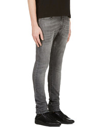 Saint Laurent Grey Washed Skinny Jeans
