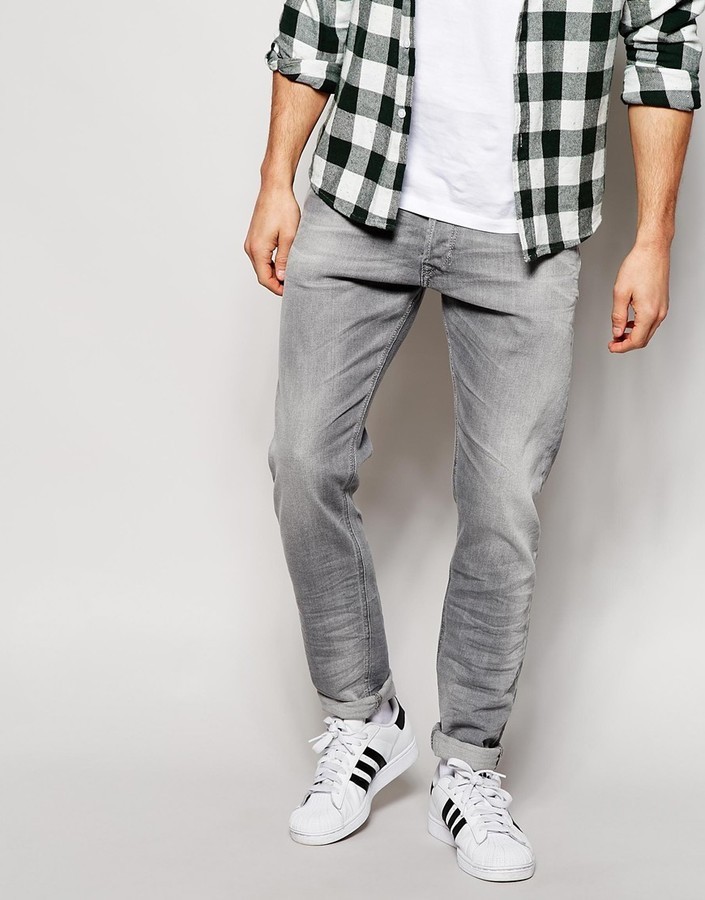light grey slim fit jeans mens