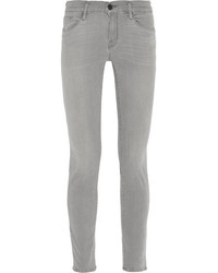 Frame Le Skinny De Jeanne Mid Rise Jeans Gray