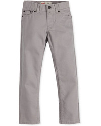 Boys' Navy Coat, Grey Jeans, Grey Desert Boots, Grey Beanie | Lookastic