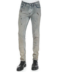 Nygel Slim Fit Distressed Jeans Grayblue