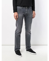 Jacob Cohen Pantalon Jean Gris Etiqueta Verde