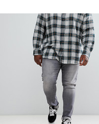 Jacamo Plus Skinny Jeans In Washed Grey