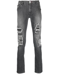 Philipp Plein Rock Star Mid Rise Slim Fit Jeans